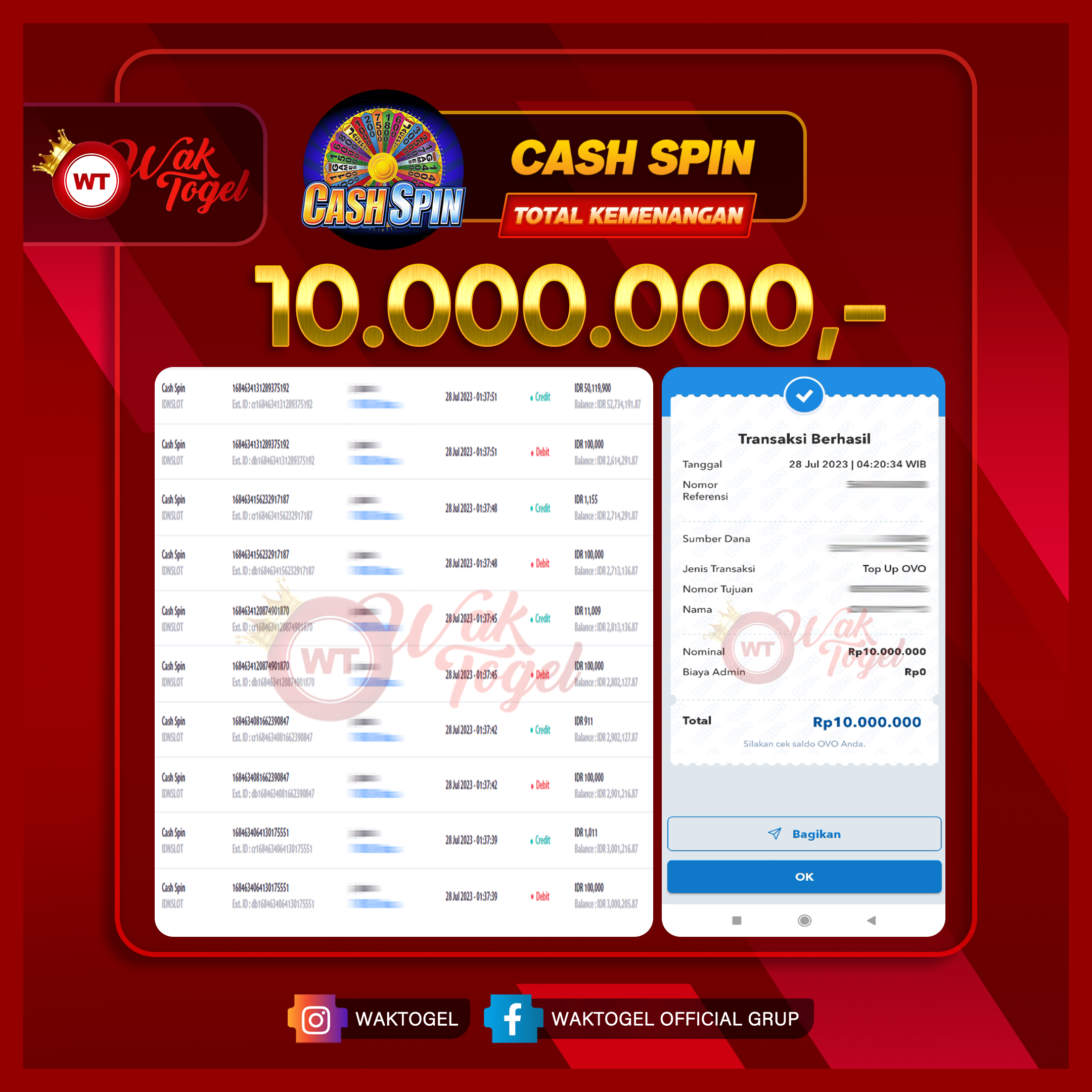 BUKTI PEMBAYARAN CASINO WAKTOGEL