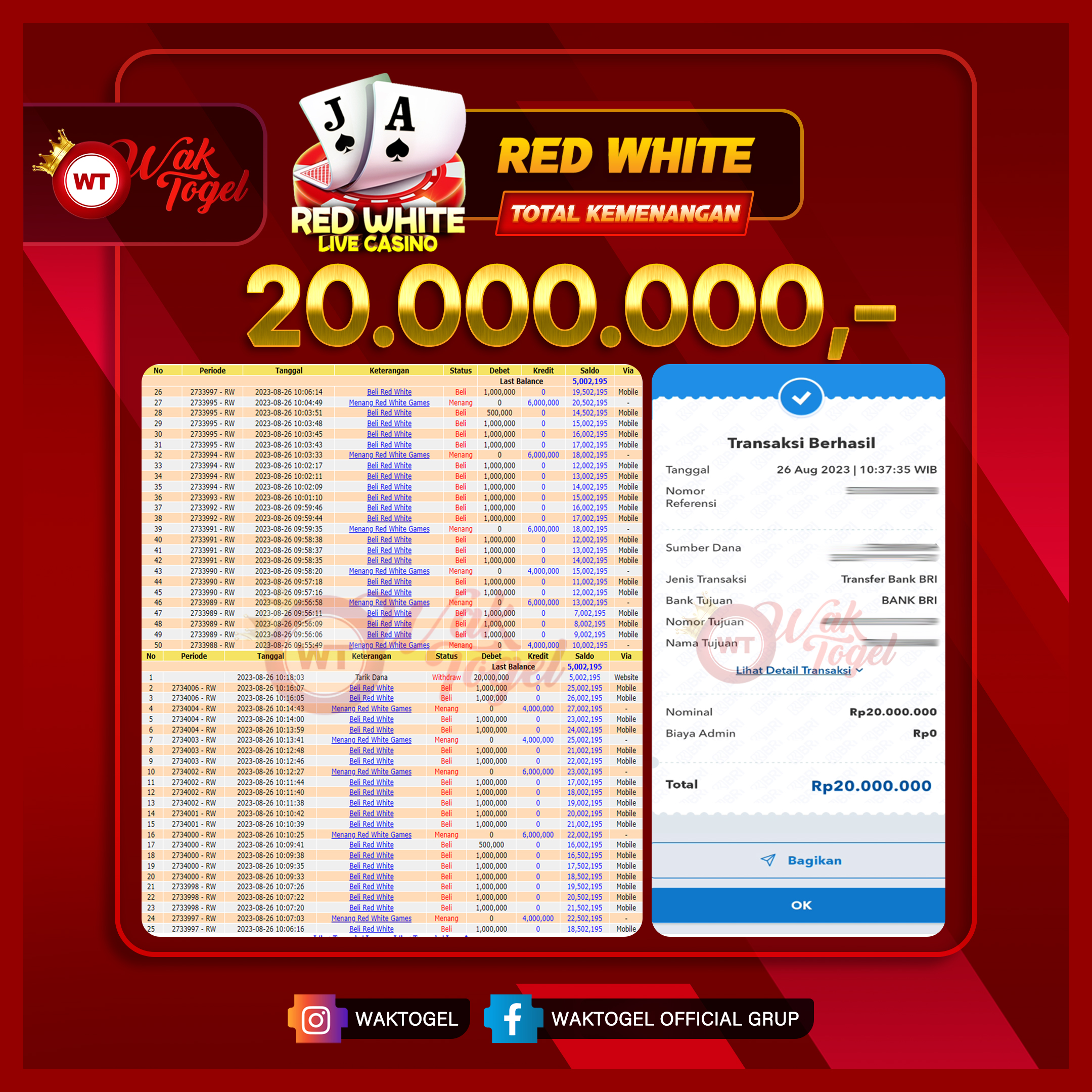 BUKTI PEMBAYARAN RED WHITE WAKTOGEL