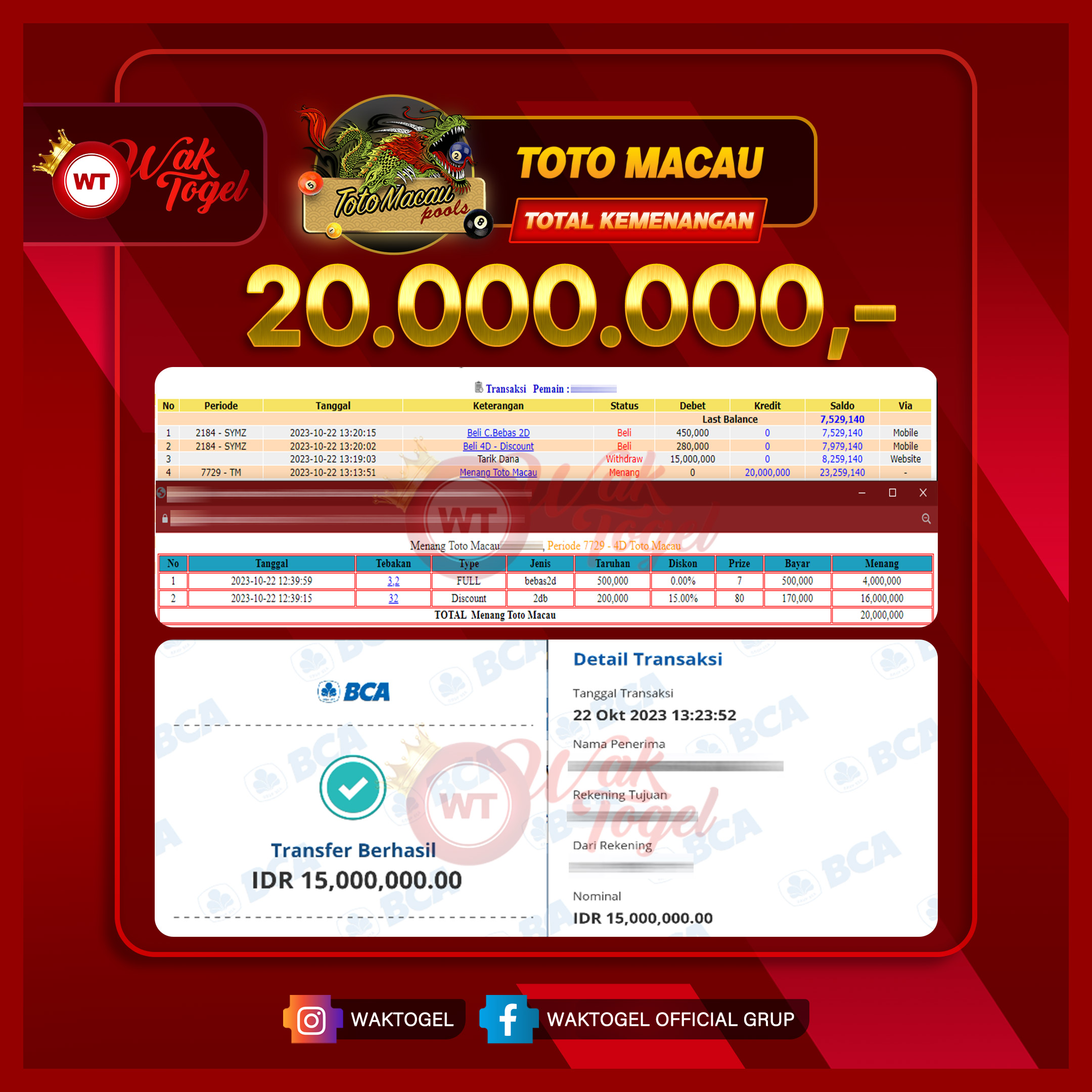 BUKTI PEMBAYARAN TOTOMACAU WAKTOGEL