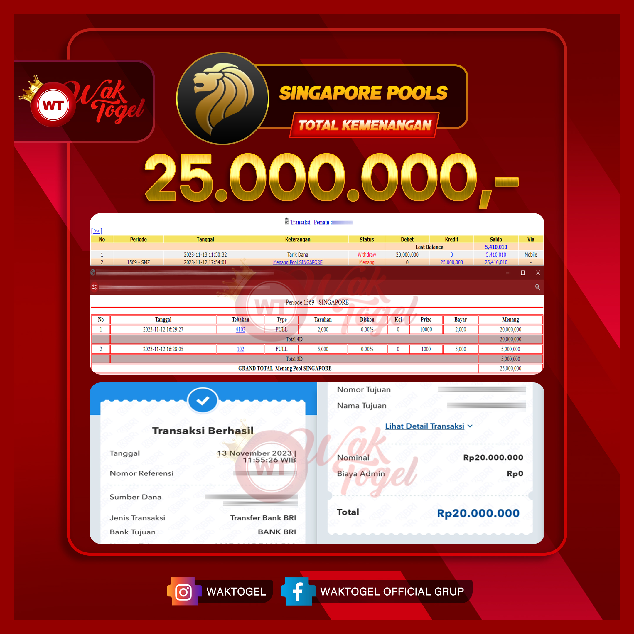 BUKTI PEMBAYARAN SINGAPORE WAKTOGEL