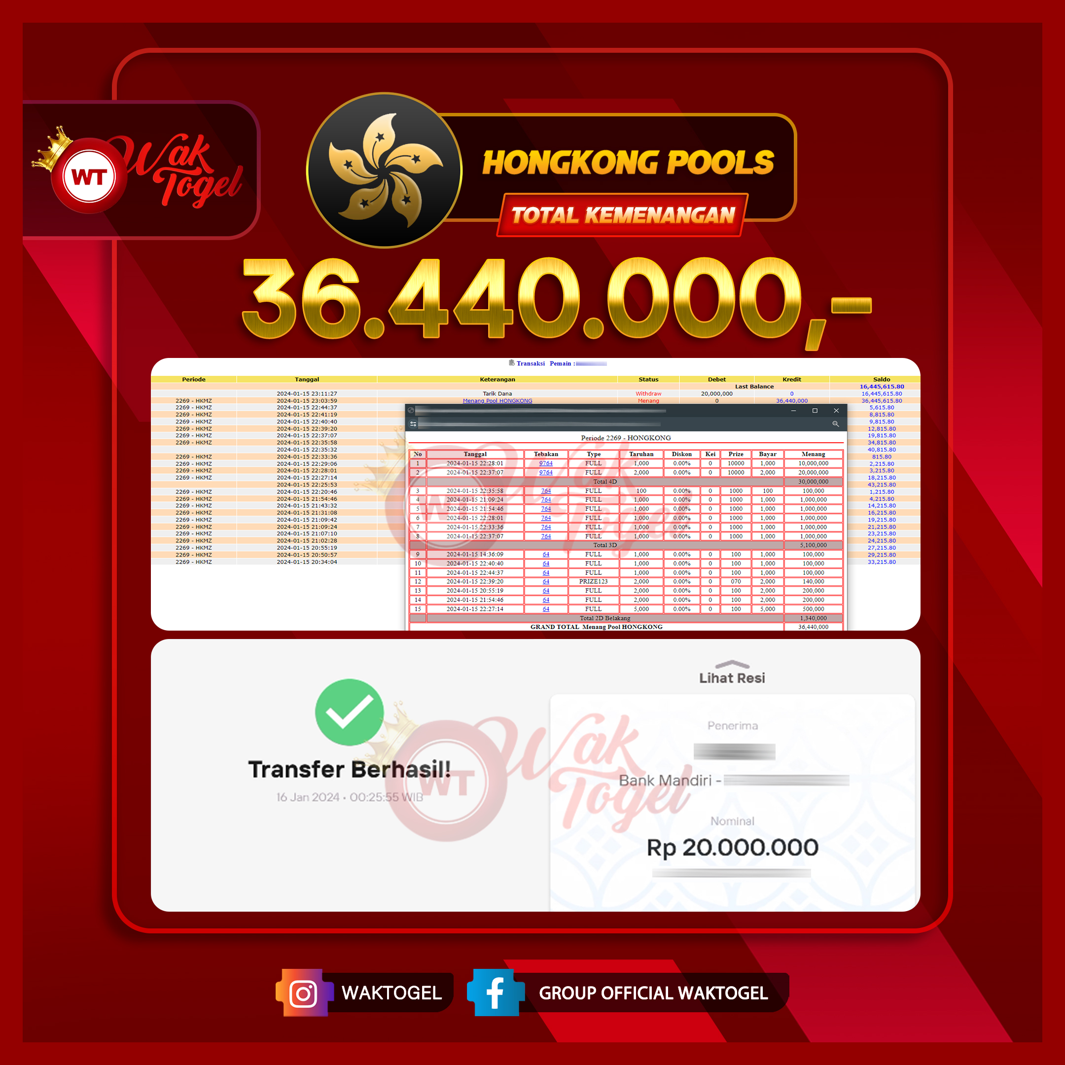BUKTI PEMBAYARAN HONGKONG WAKTOGEL