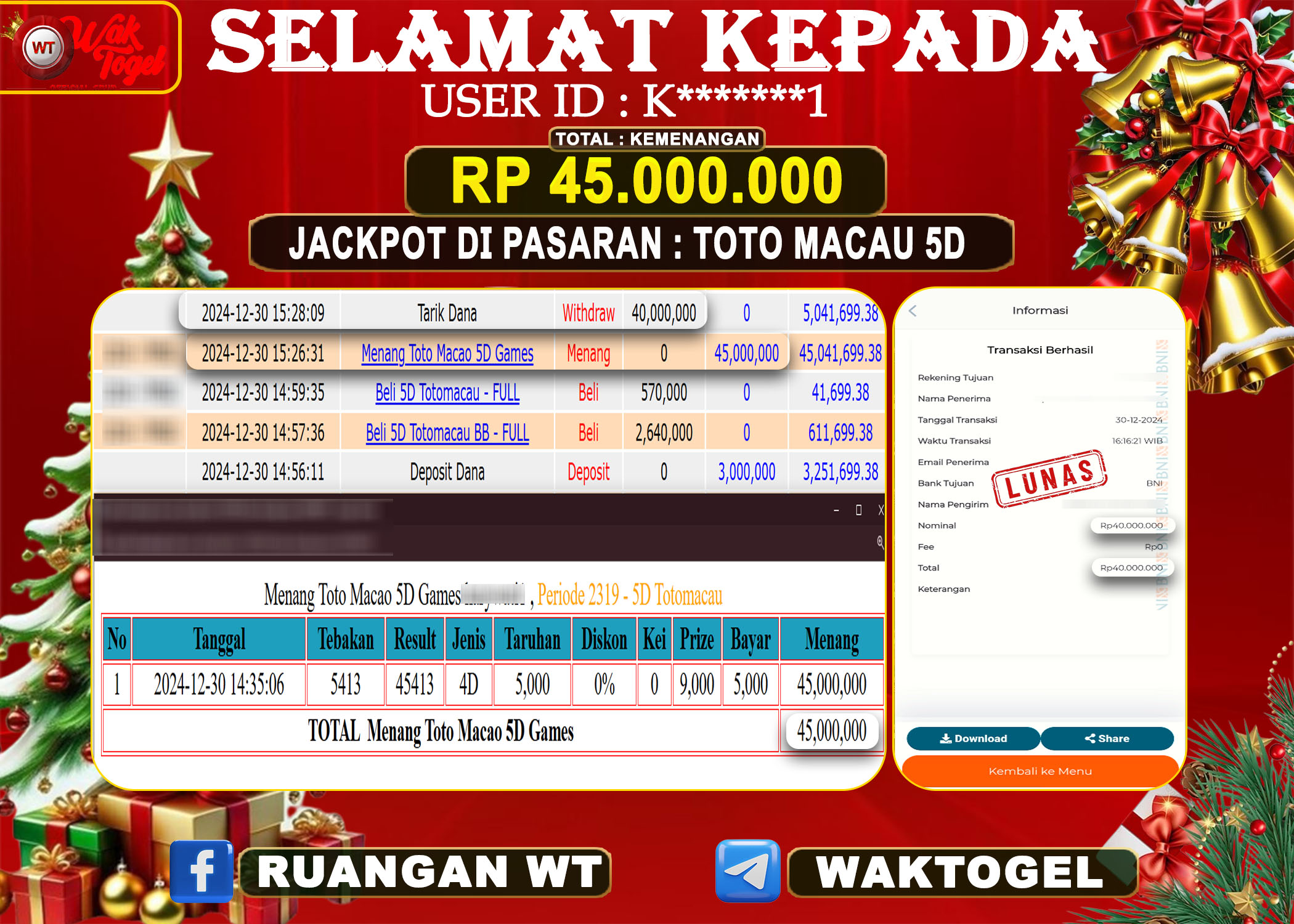 BUKTI PEMBAYARAN TOTO MACAU 5D WAKTOGEL