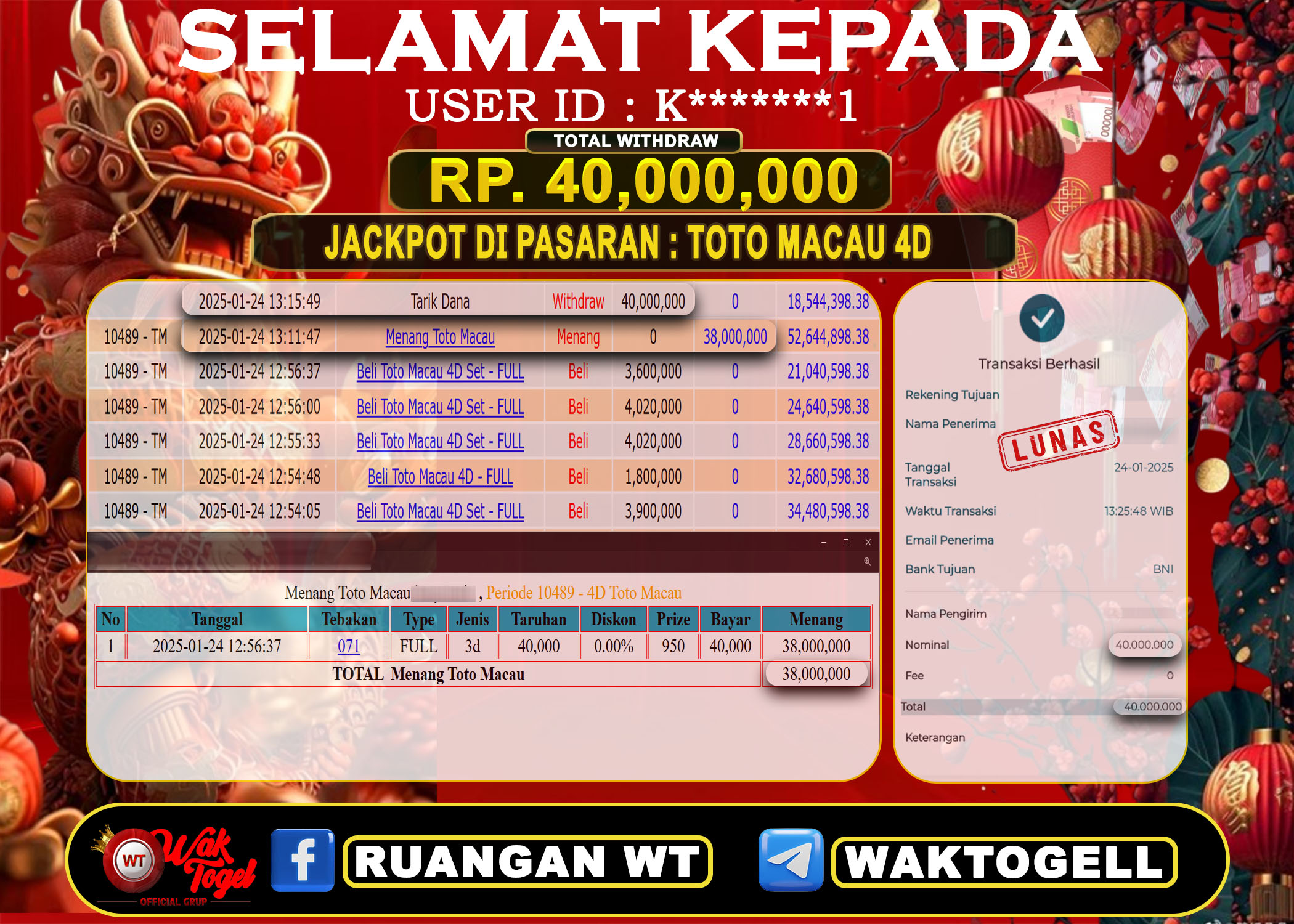 BUKTI PEMBAYARAN TOTO MACAU 4D WAKTOGEL