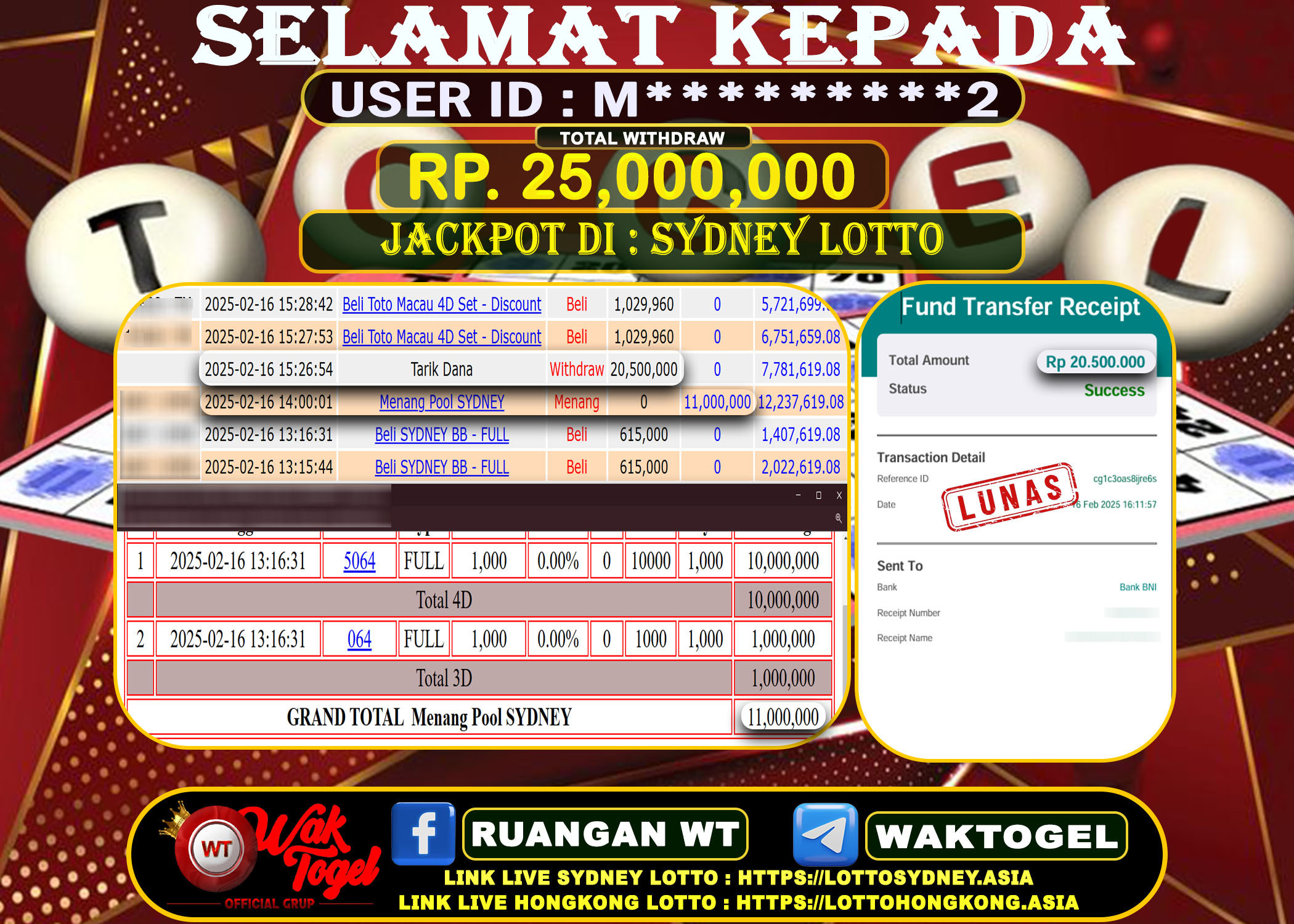 BUKTI PEMBAYARAN SYDNEY LOTTO WAKTOGEL