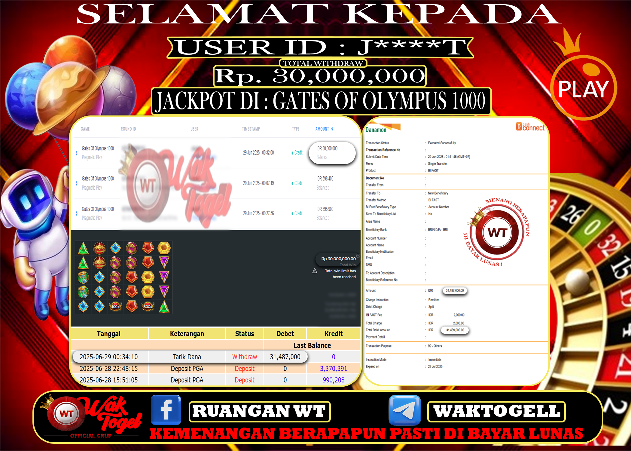 BUKTI PEMBAYARAN SLOT WAKTOGEL
