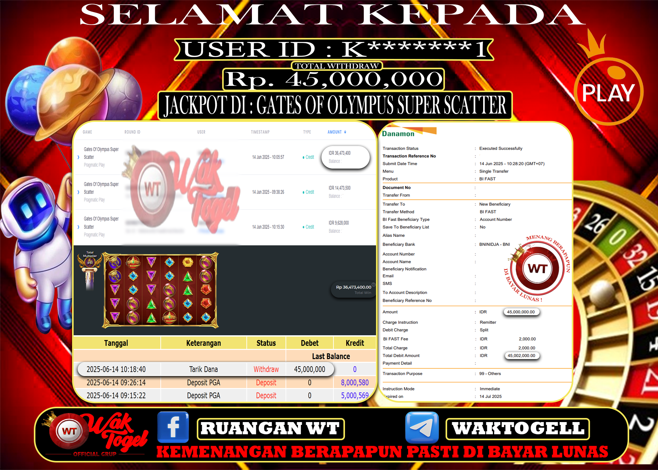 BUKTI PEMBAYARAN SLOT WAKTOGEL