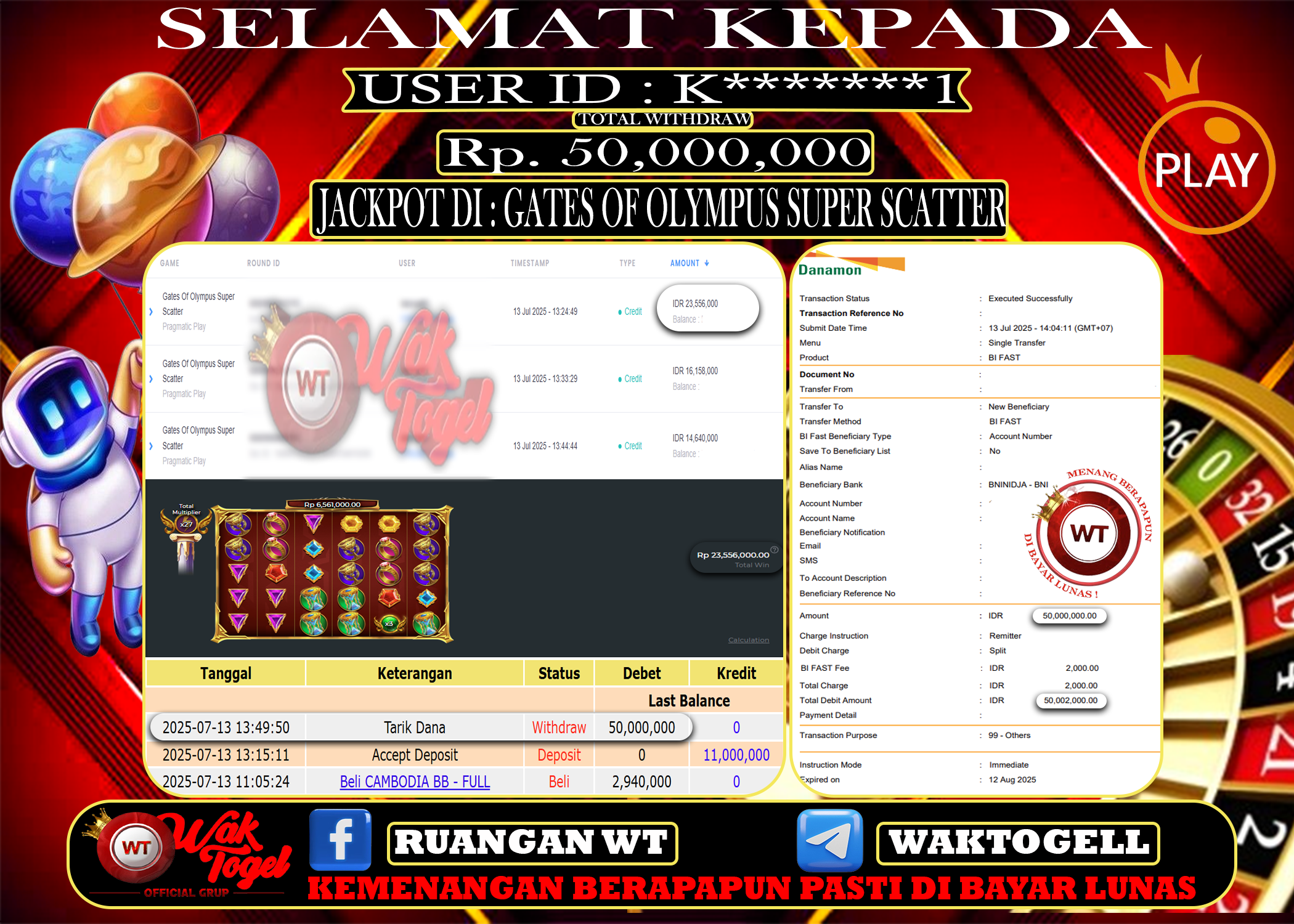 BUKTI PEMBAYARAN SLOT WAKTOGEL