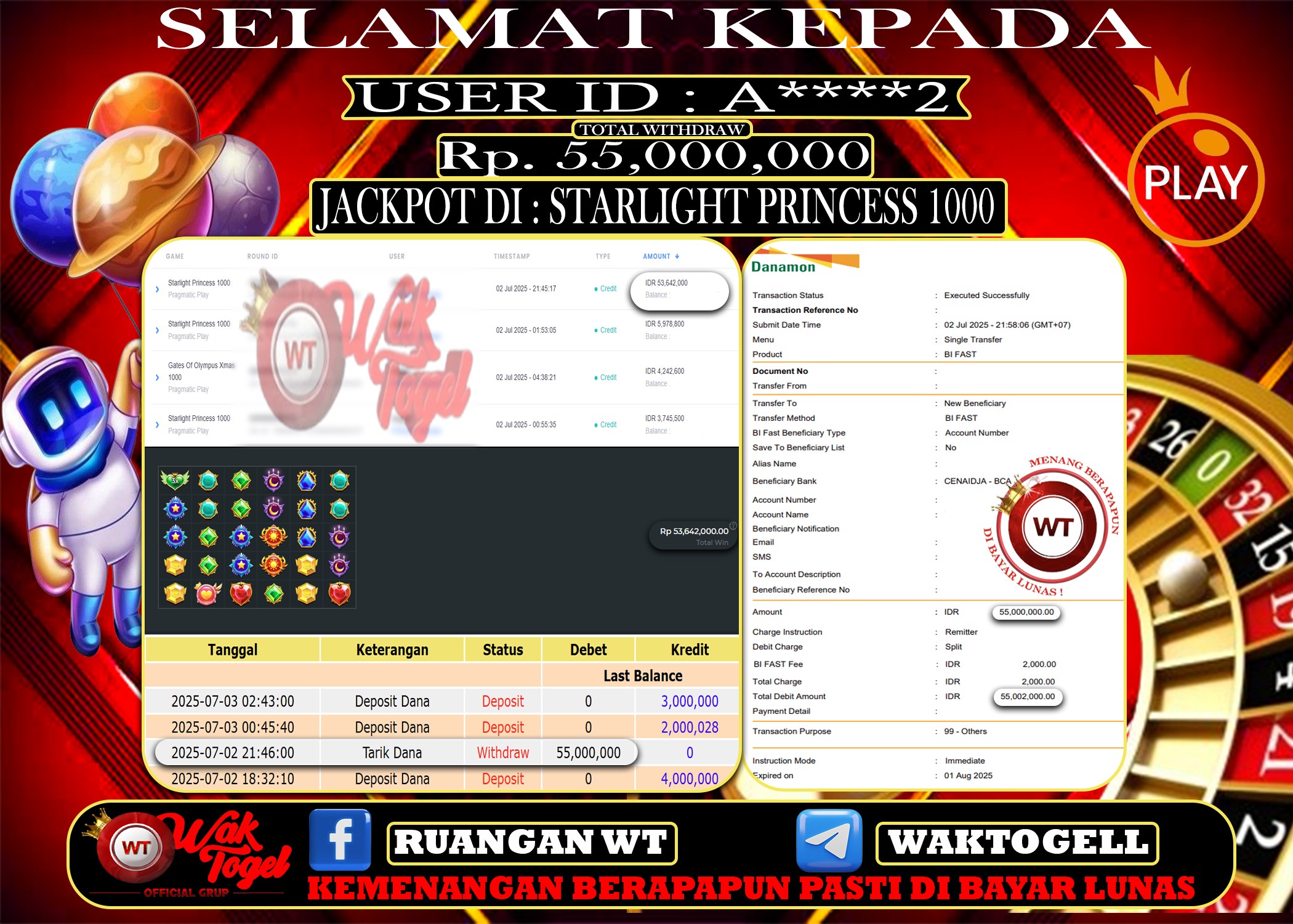 BUKTI PEMBAYARAN SLOT WAKTOGEL