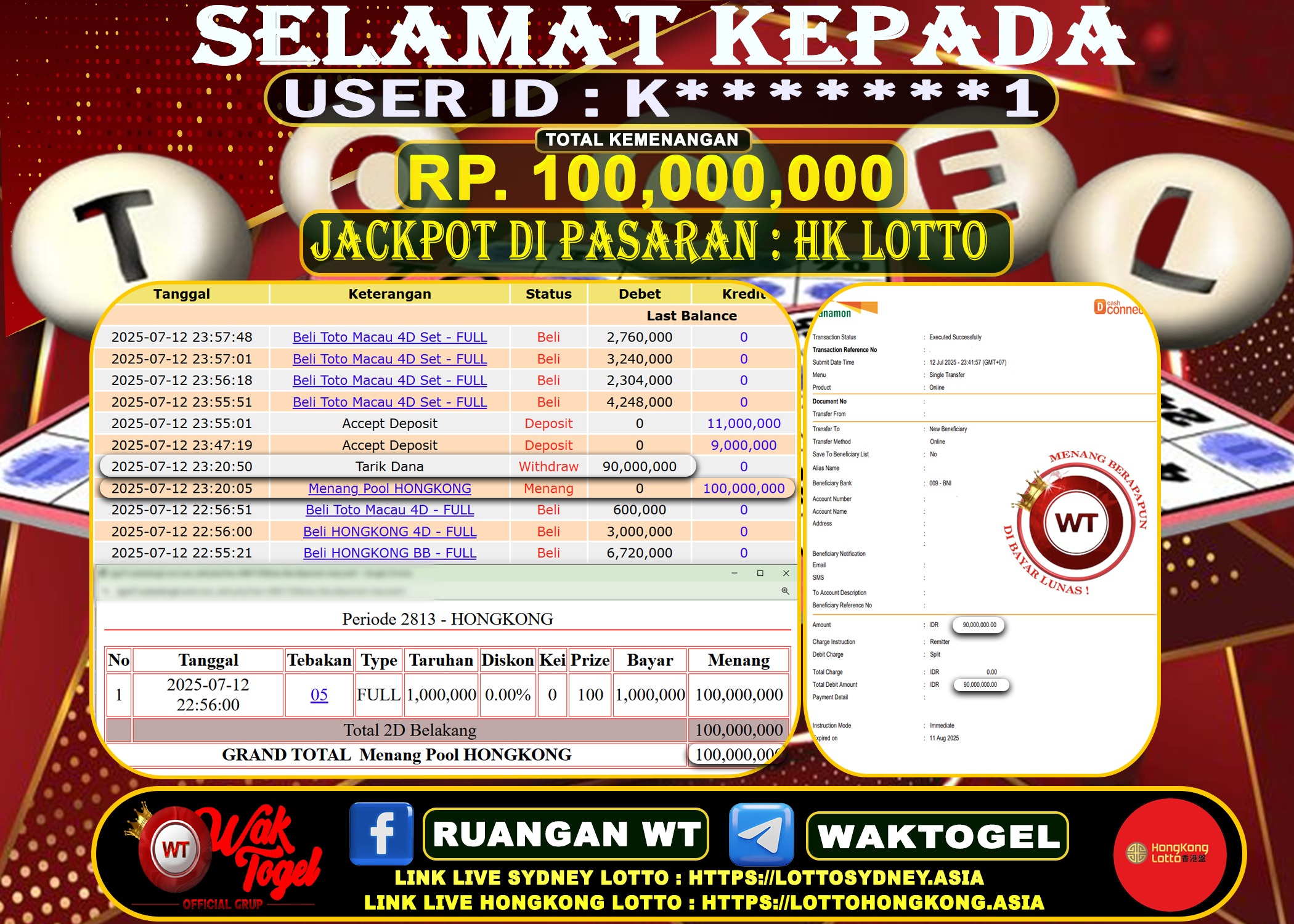 BUKTI PEMBAYARAN HONGKONG LOTTO WAKTOGEL