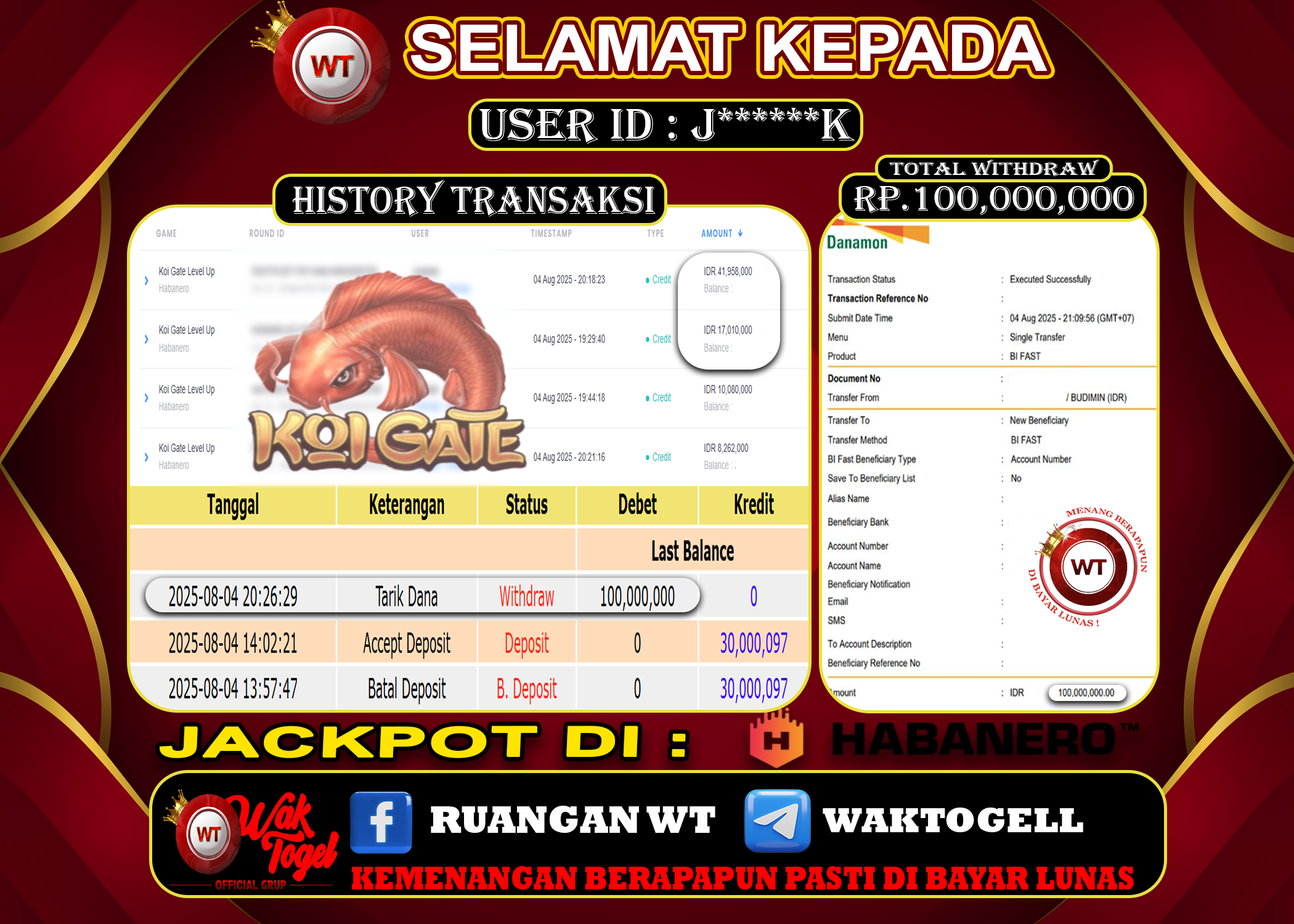 BUKTI PEMBAYARAN SLOT WAKTOGEL