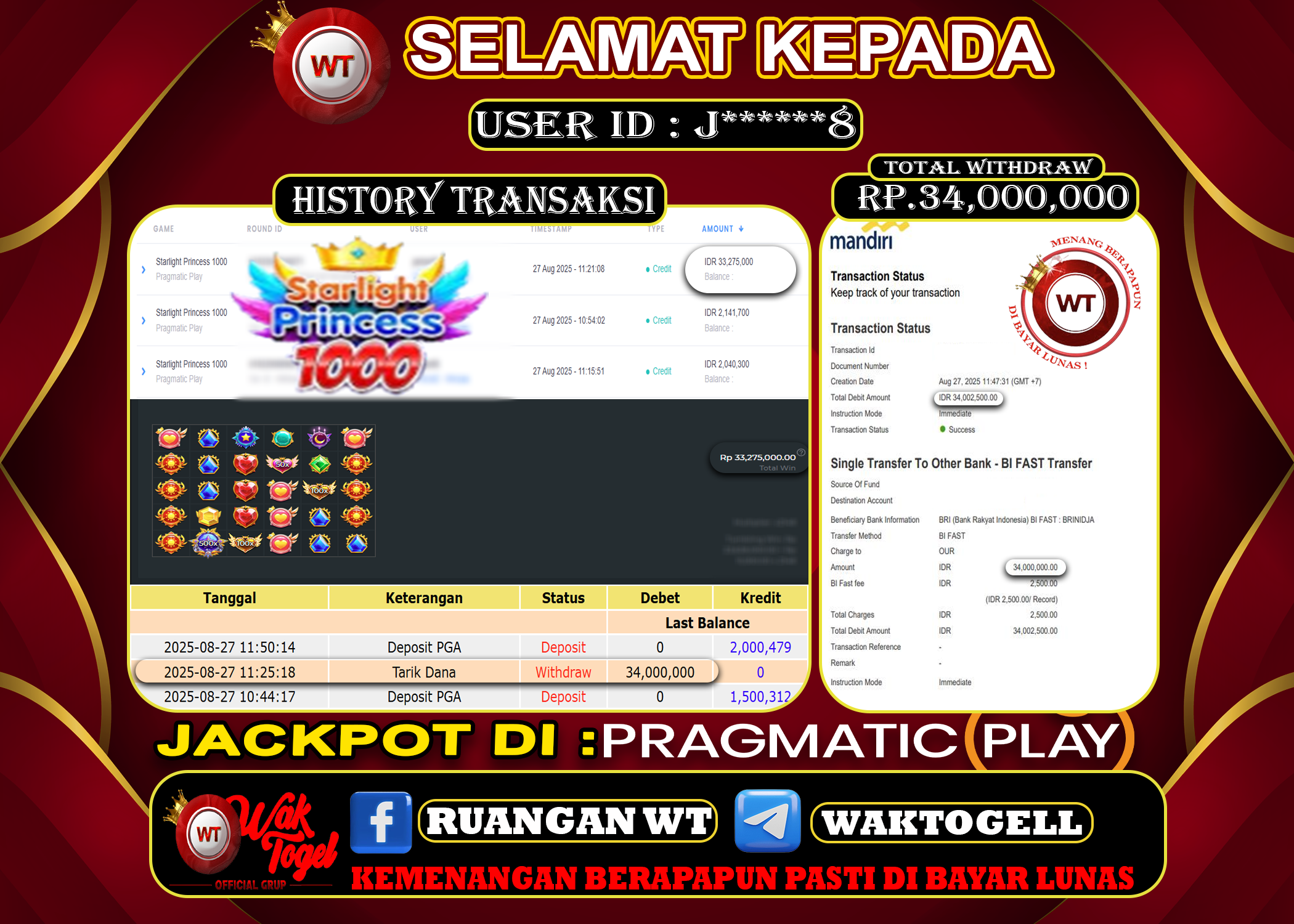 BUKTI PEMBAYARAN SLOT WAKTOGEL