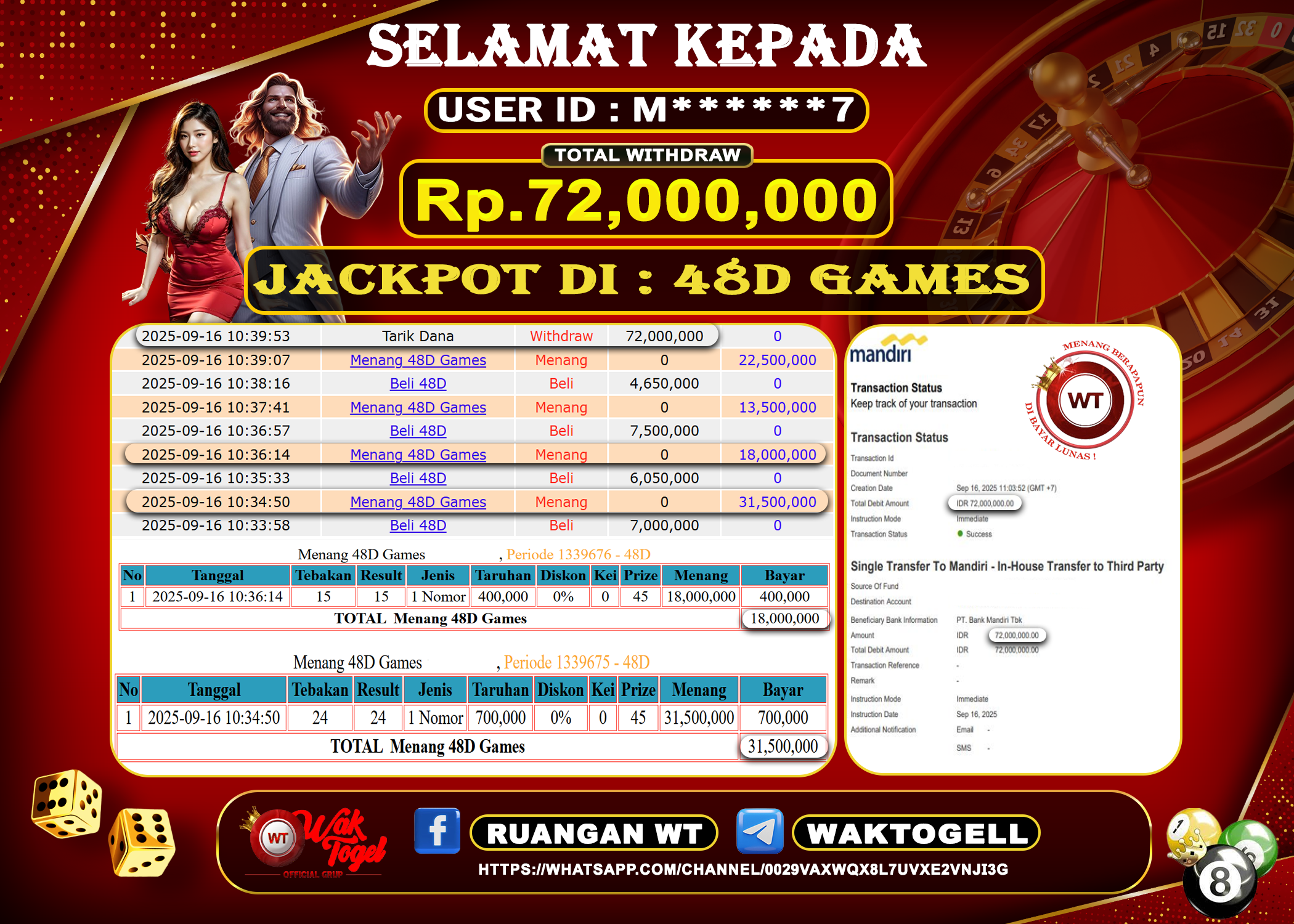 BUKTI PEMBAYARAN CASINO WAKTOGEL