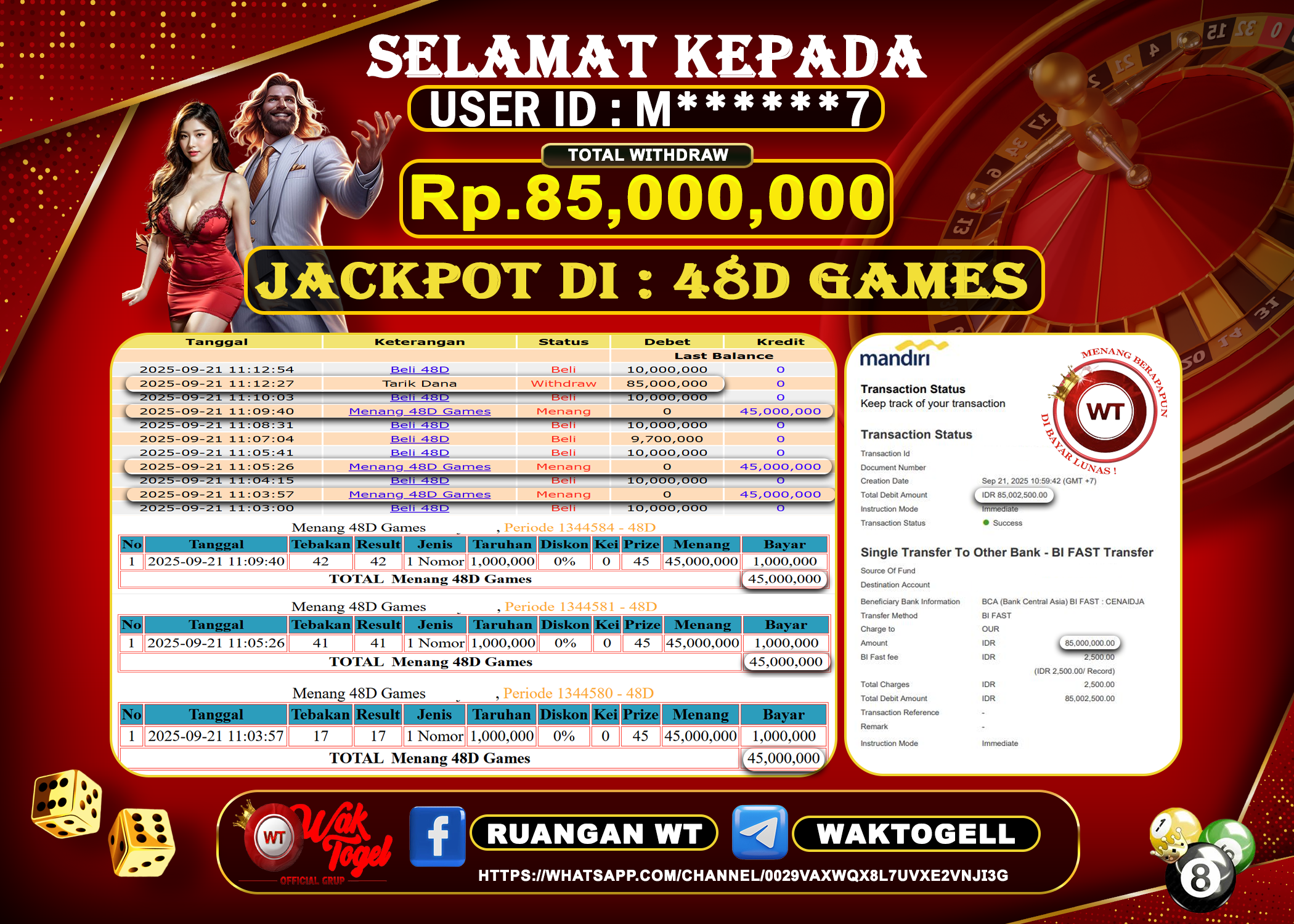 BUKTI PEMBAYARAN CASINO WAKTOGEL