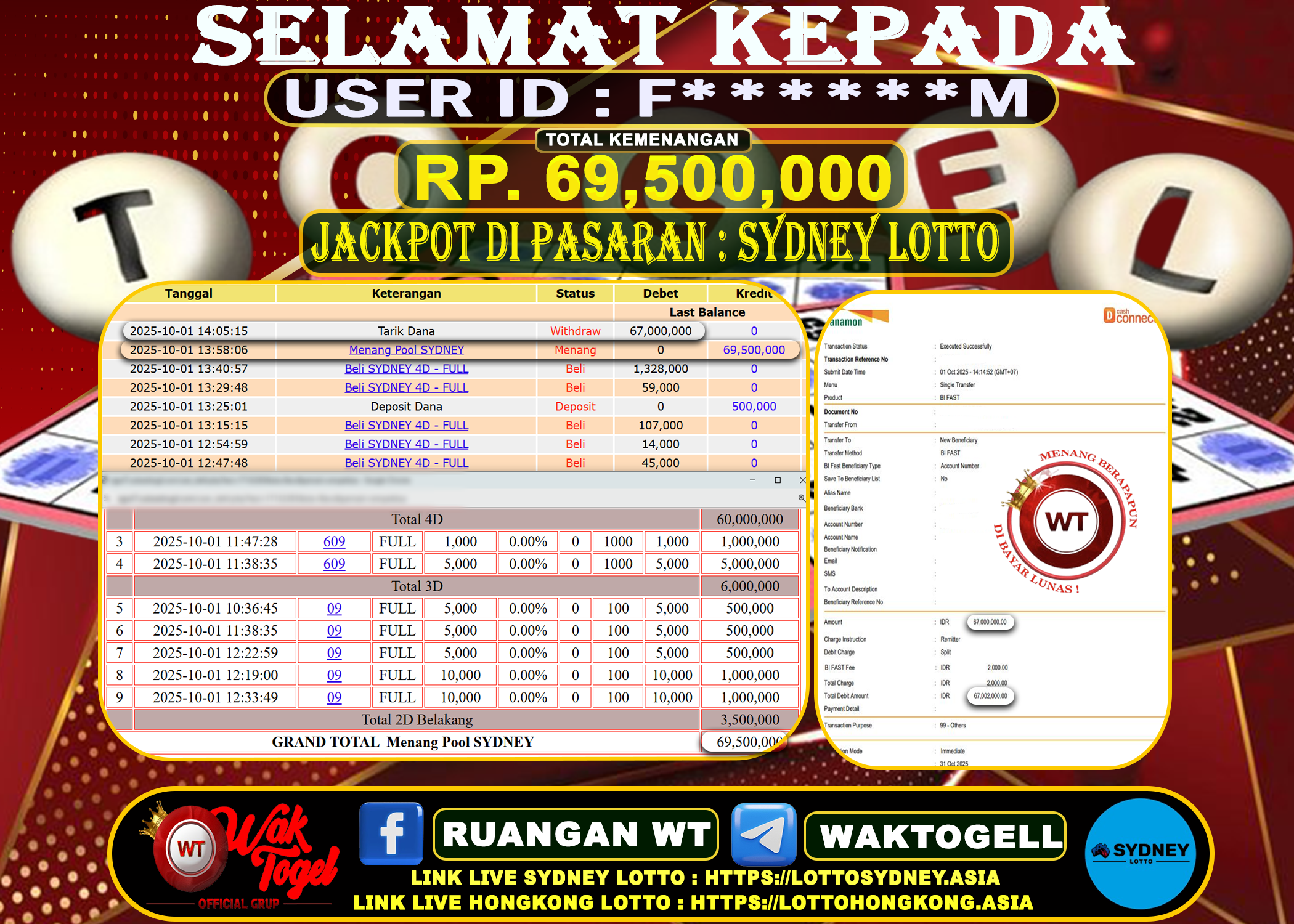 BUKTI PEMBAYARAN SYDNEY LOTTO WAKTOGEL