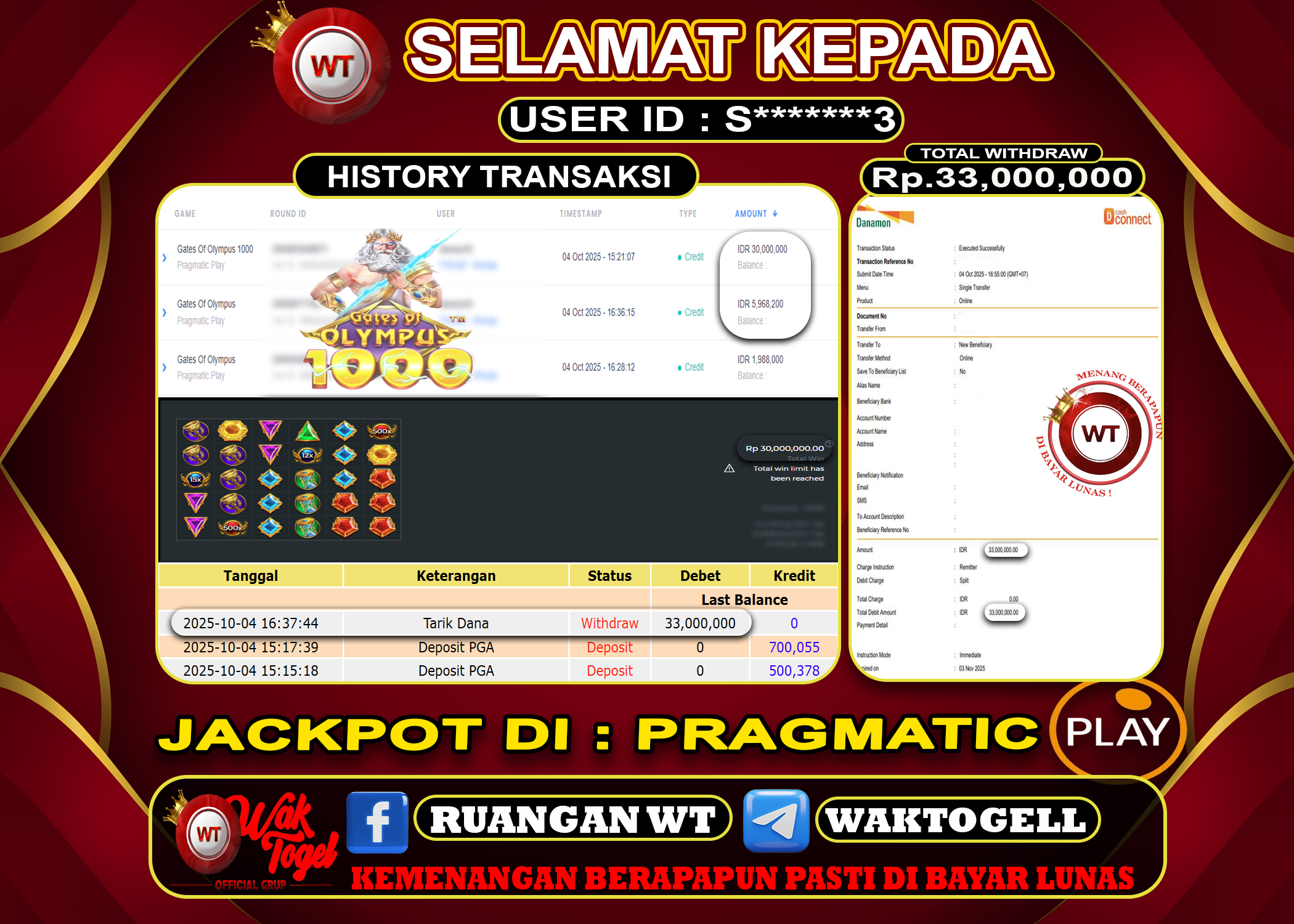 BUKTI PEMBAYARAN SLOT WAKTOGEL