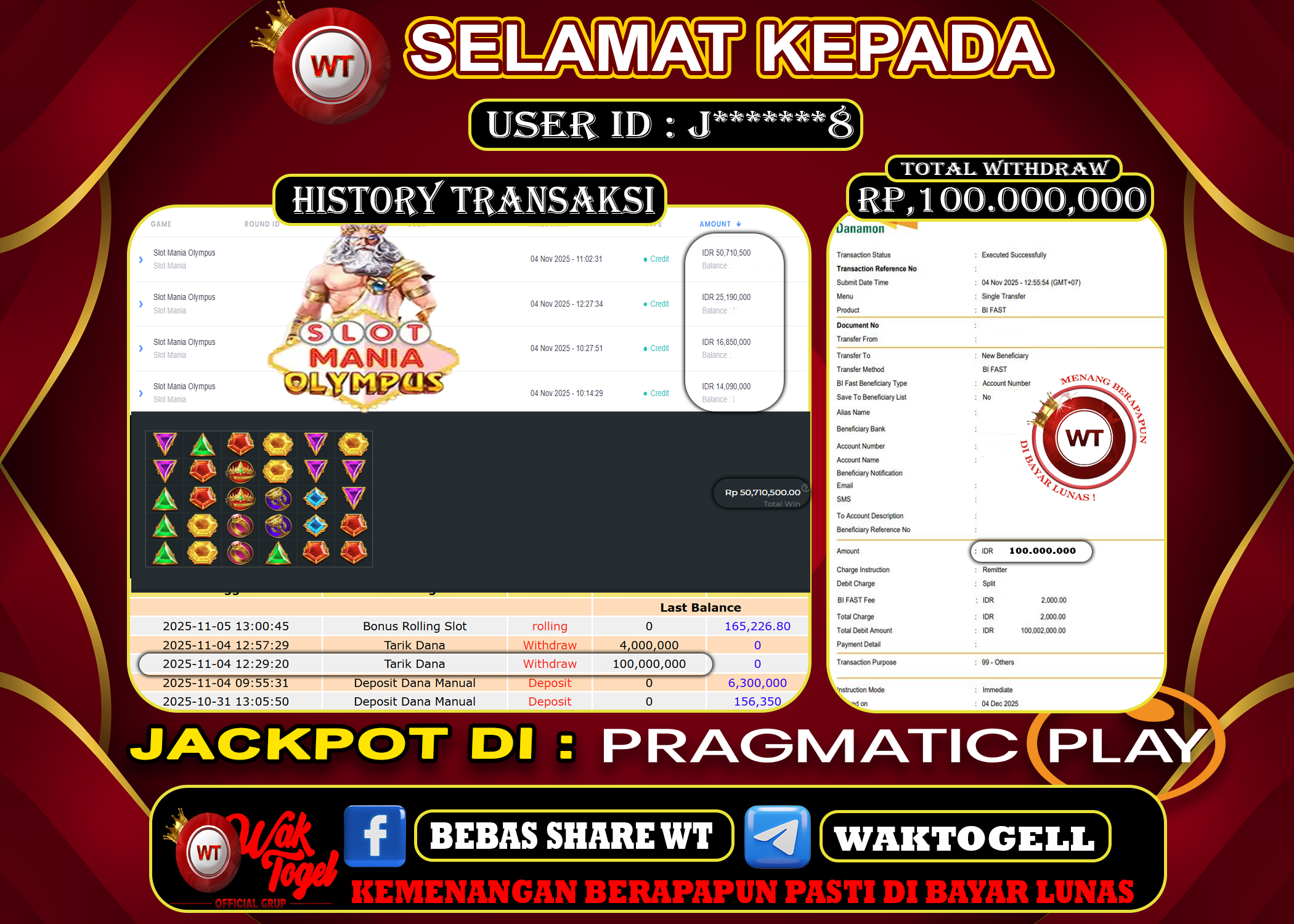 BUKTI PEMBAYARAN SLOT WAKTOGEL
