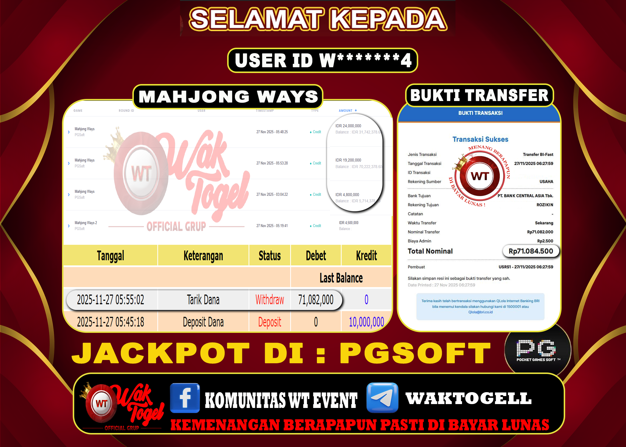 BUKTI PEMBAYARAN SLOT WAKTOGEL