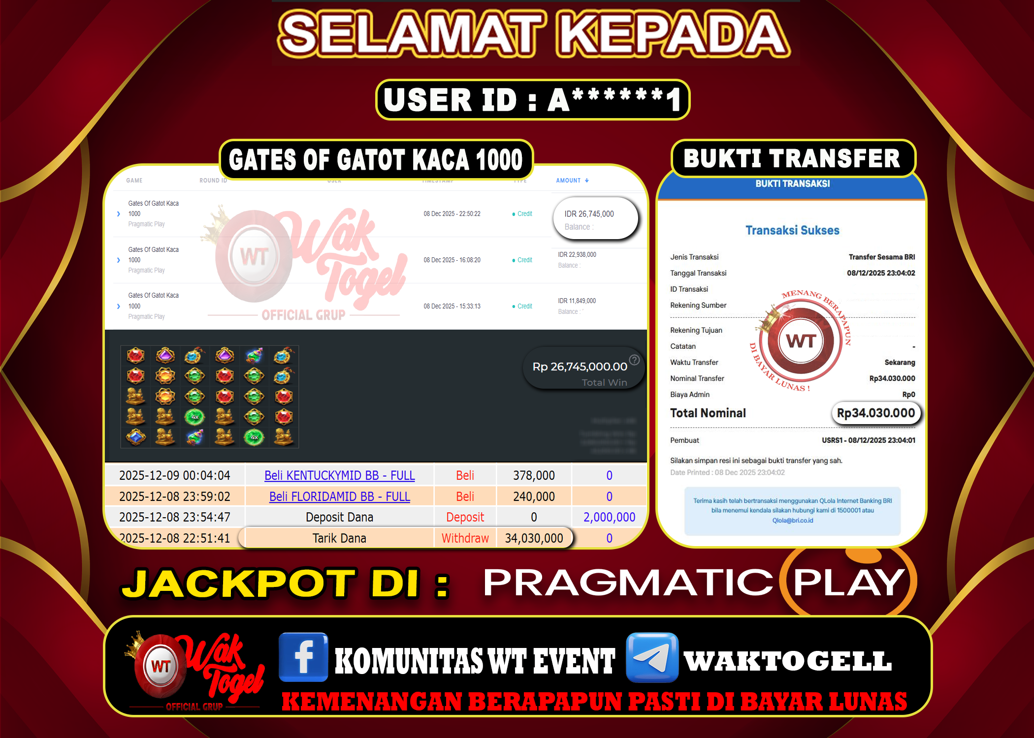 BUKTI PEMBAYARAN SLOT WAKTOGEL
