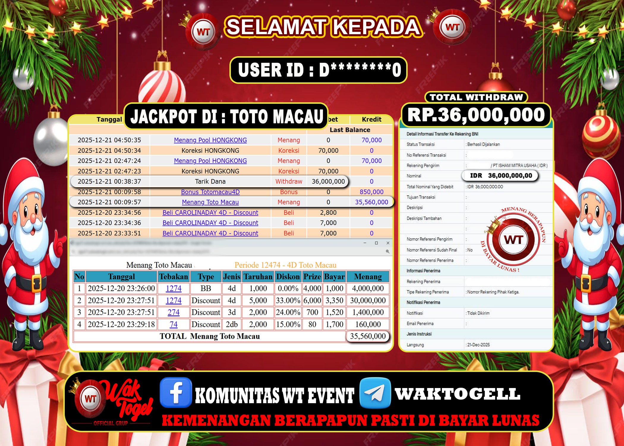 BUKTI PEMBAYARAN TOTO MACAU WAKTOGEL